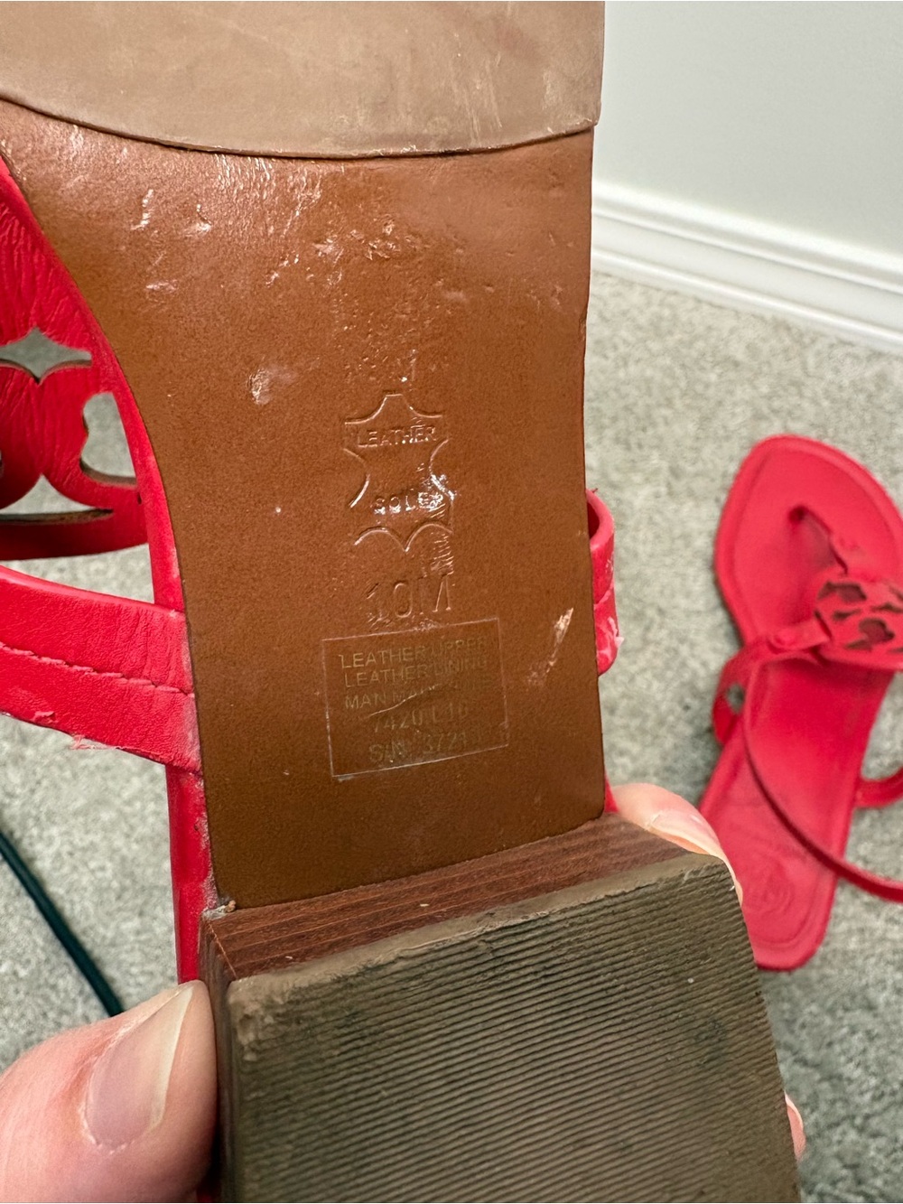 Tory Burch Red Miller Sandals - Picture 7 of 14